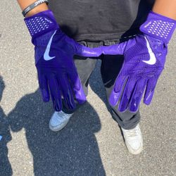 Purple Nike Baseball Batting Gloves Size Large