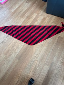 Red and Black Striped Pirate Bandana