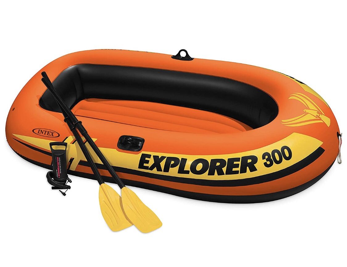 Intex Explorer 300 Compact Inflatable Three Person Raft Boat