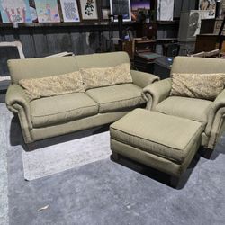 Beautiful Olive Green Sofa Set
