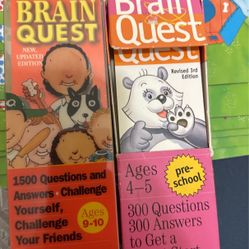2 Lot WORKMAN Brain Quest 4th Grade & Age 4/5 Sets Learning Cards