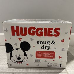 Huggies Snug And Dry Size 1 Diapers
