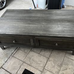 grey ottoman with storage
