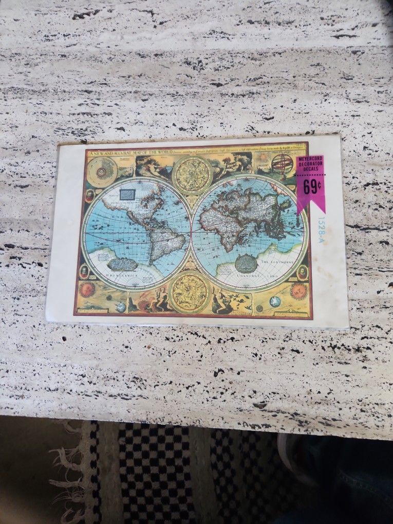 Old World Map Decal