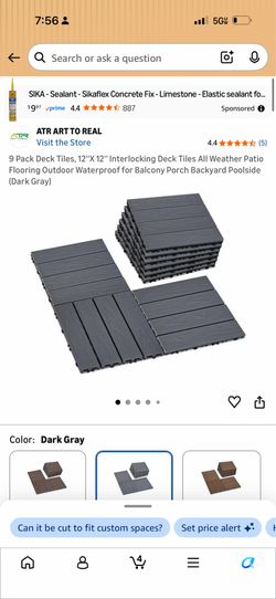 9 Pack Deck Tiles, 12"X 12" Interlocking Deck Tiles All Weather Patio Flooring Outdoor Waterproof for Balcony Porch Backyard Poolside