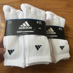 NWT Adidas men’s cushioned crew socks 12 pairs 