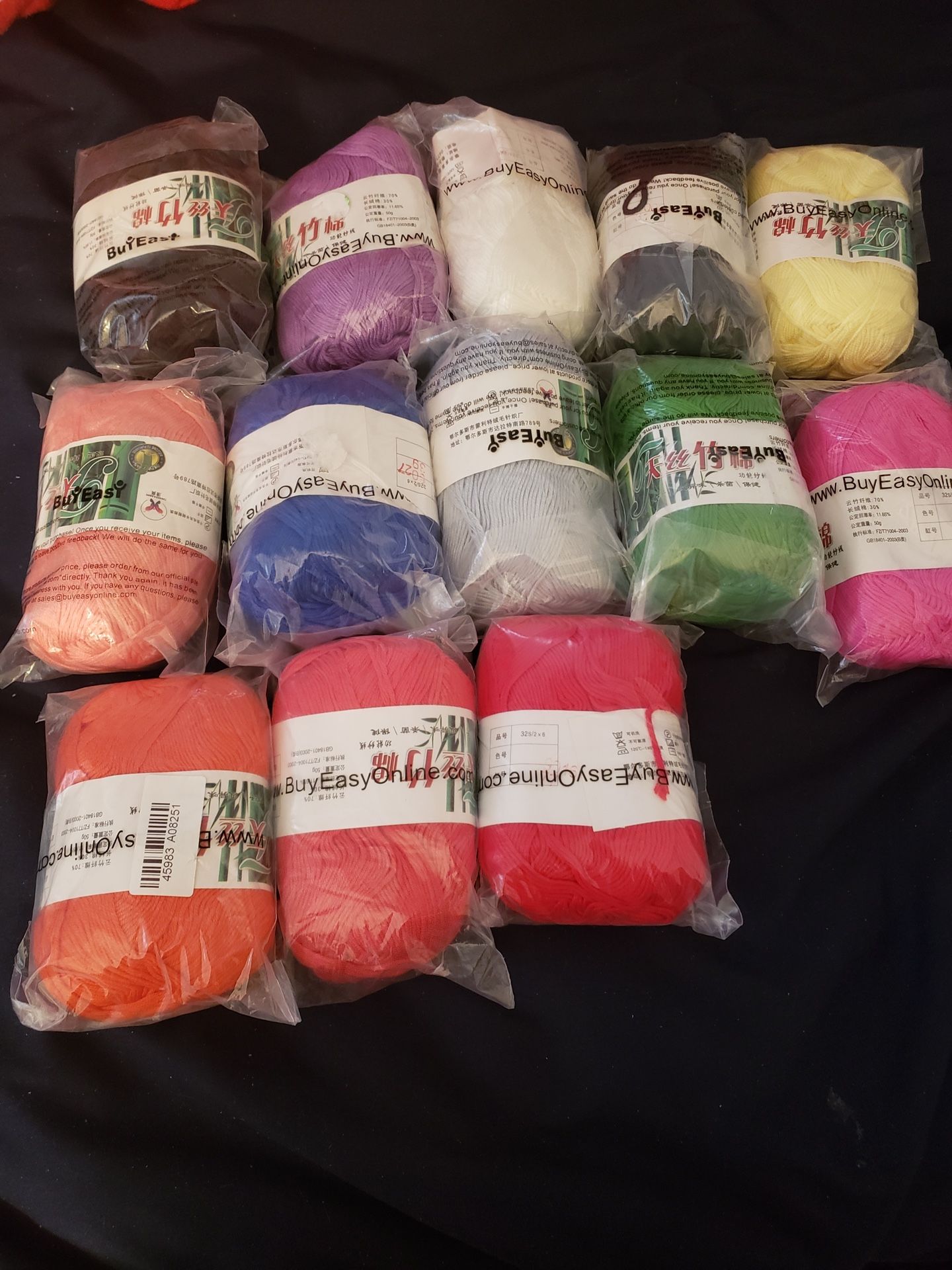 BRAND NEW SOFT VERY FINE WEAVING LOOM THREAD ALL DIFFERENT COLORS 13 OF THEM " I HAVE ANOTHER SET SOLD SEPARATELY