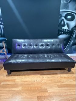 Futon leather couch