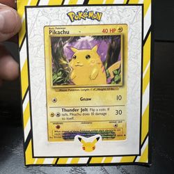 Pokemon Pikachu 58/102 Yellow Cheeks, 25th Anniv McDonalds Card Frame, Chaotic TCG: Flurry Of Fists