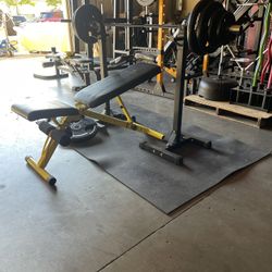 Benchpress, Bench, Olympic Bar, Weight Set 