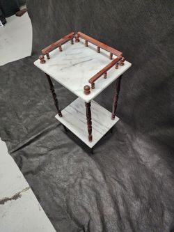Vintage two-tier marble top