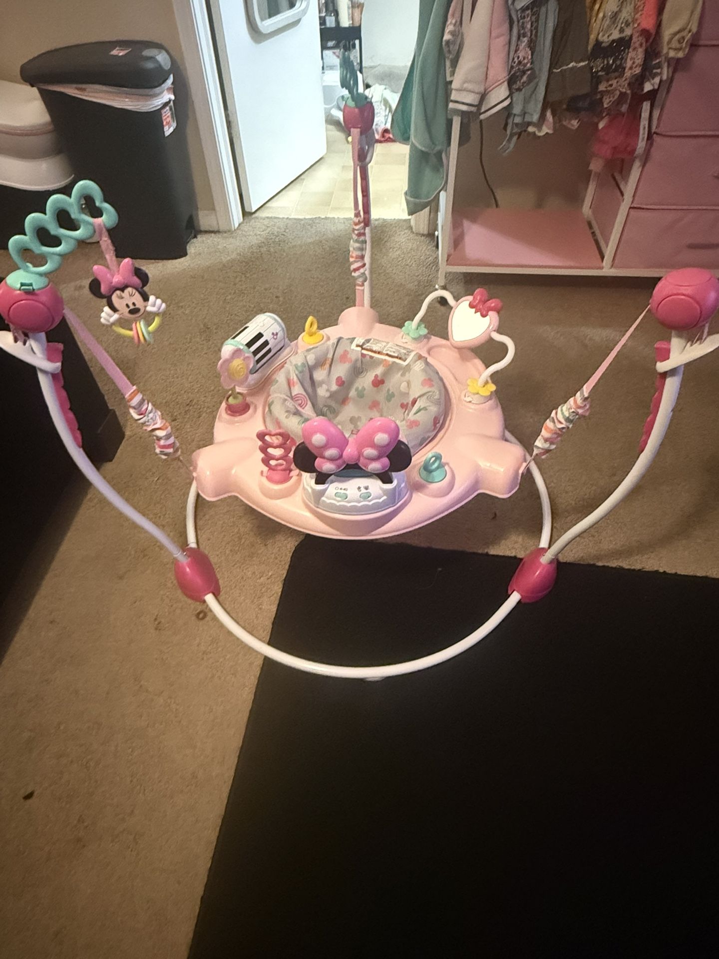 Pink Minnie Mouse Activity Jumper