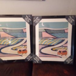 Set Of 2 16x20 Black Museum Poster Frame Display For Art Prints Photos