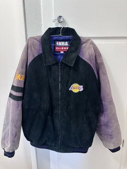Vintage Lakers Giii Carls Banks Purple Black Suede Jacket