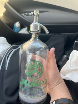 Antique Mehlers Beverage Seltzer Bottle Erie Pennsylvania 