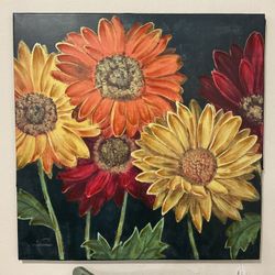 Large Floral Canvas Art 