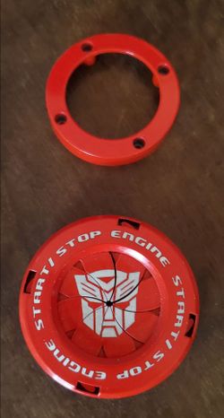 Transformers Autobot Engine Start Stop Button Cover and Decal Set