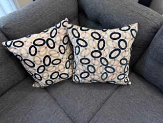 Contemporary Geometric Throw Pillow Set 19x19