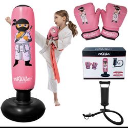 Punching Bag 3 in 1 Bag Gloves Pump NEW HALF OFF