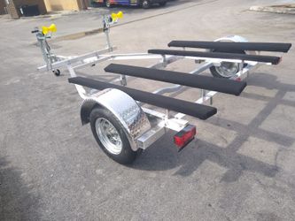 Brand new model 2021 aluminum Double Jet ski trailer warranty and stock