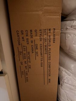 My World Pleated Comforter Mini Set Twin XL White