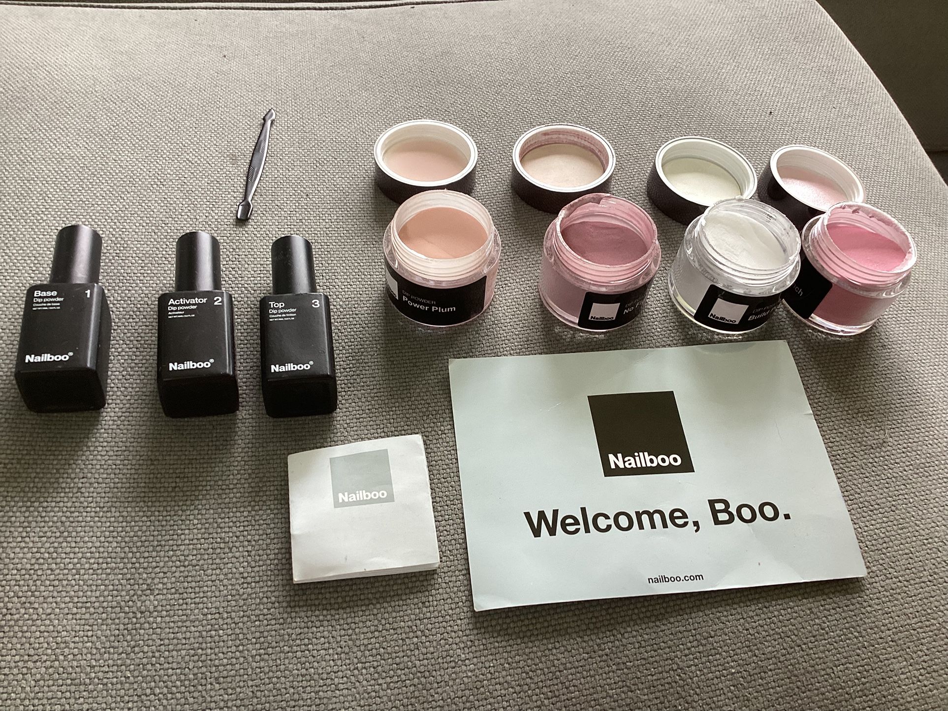 4 Nailboo NIL colors w/ directions AND 1,2,3 Needed bottles used 3X's