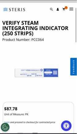 STEAM INTEGRATING INDICATOR (250 STRIPS)Product Number: PCC064