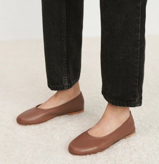 Jenni Kayne Women's Brown Charlotte Ballet Flats EU 39 US 8