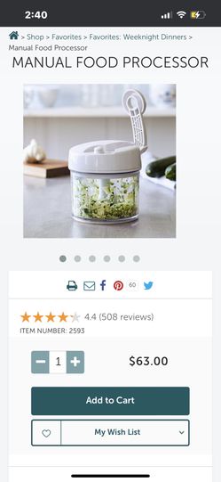 Pampered Chef Food Processor 