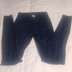 Lululemon Navy Blue Printed Leggings size 4