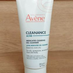 Avene Cleanance Acne Medicated Clearing Gel Cleanser 6.7 fl. Oz./200 ml. - NEW & SEALED