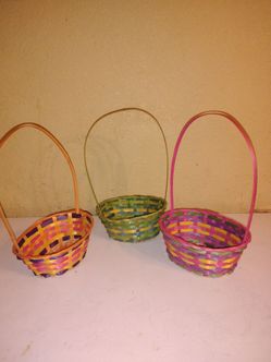 Woven bamboo baskets