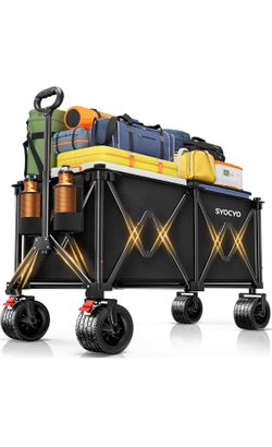 Collapsible Wagon Carts Foldable 570LBS Beach Wagon