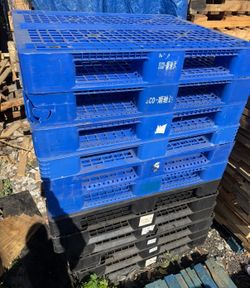 Plastic pallets 48x40 $100 takes all 12 pallets
