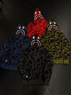 BAPE Shark Full-Zip Camo Hoodies –