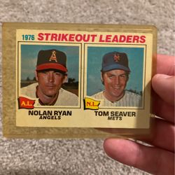1976 Nolan Ryan , Tom Seaver Strikeout Leaders Card