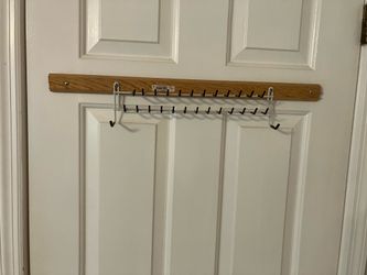 Wall-Mounted Tie and Belt Rack