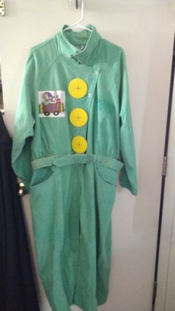 Dopey Halloween Costume Jumpsuit with Yellow Buttons