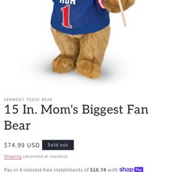 The Vermont Teddy Bear. Mothers Day Gift