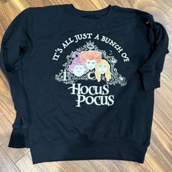Disney It's All Just A Bunch Of Hocus Pocus Black Sweatshirt Size S Halloween