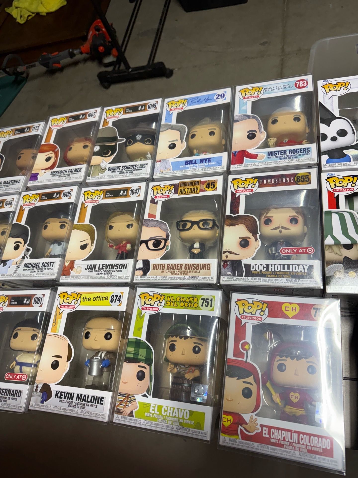 Funko pop lot Star Wars the Office Doc Holiday Bleach Mr Roger’s Bill Nye RBG Oswald
