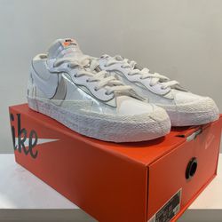 Nike Sacai  Blazer Low White Patent