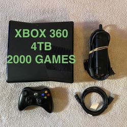 XBOX 360 MOD with 4TB HARD DRIVE and 2000 GAMES INSTALLED