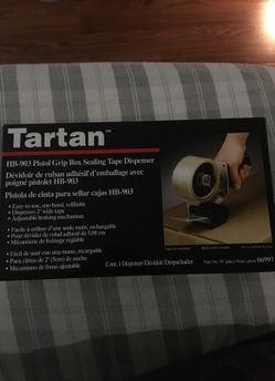 Pistol grip box sealing tape dispenser