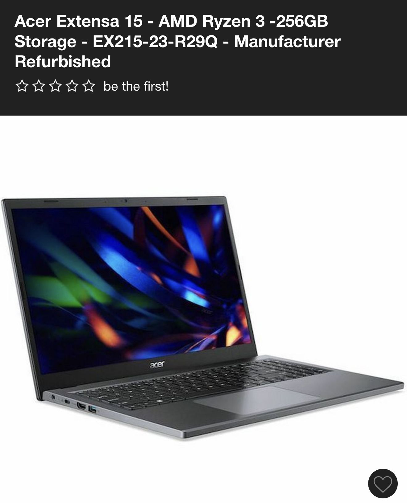 acer extensa 15 ex215-23-r29q Laptop