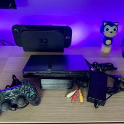 Sony PlayStation 2 Slim Console (SCPH-70001) - with Original Smoke Grey Controller