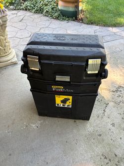 Stanley fat Max four in one rolling toolbox organizer mobile workstation black model # 02080OR excellent condition