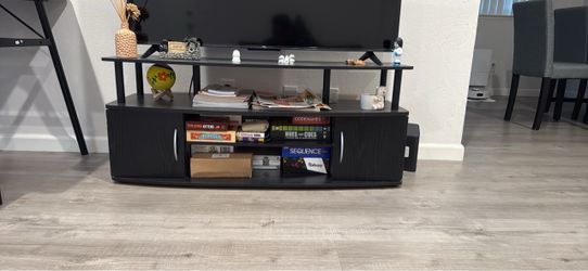 Black TV Stand with Storage