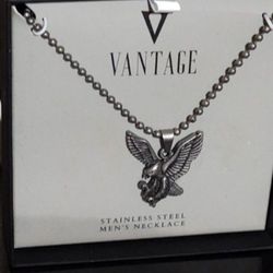New Men's Necklace Vantage Stainless Steel Eagle