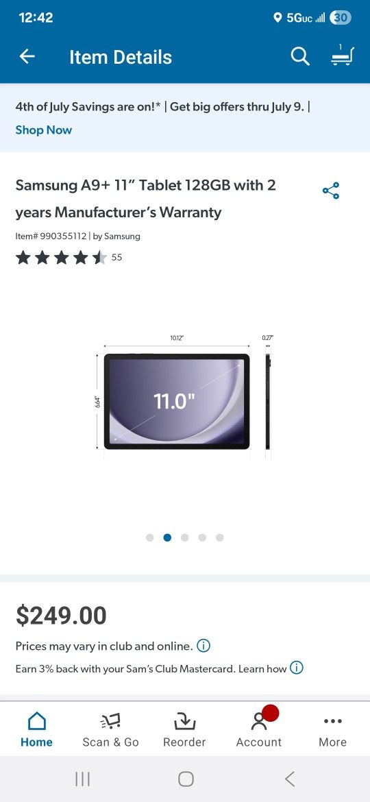 Samsung Tab A 9 Plus